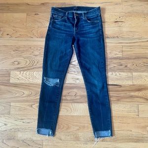 J Brand Distressed Skinny Blue Jeans Sz 25